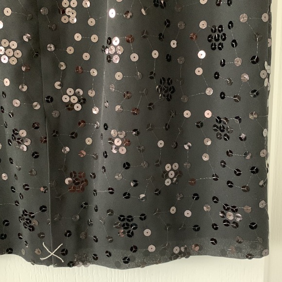 LOFT Black 100% Polyester Sequin Skirt Size 6P New With Tag - Picture 10 of 15